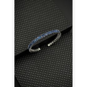FRNCH FRJ12625-3625-L 925 Ayar Gümüş Lacivert Zirkon Taşlı Erkek Bileklik