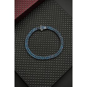 FRNCH FRJ12683-3683-L 925 Ayar Gümüş Lacivert Zirkon Taşlı Erkek Bileklik