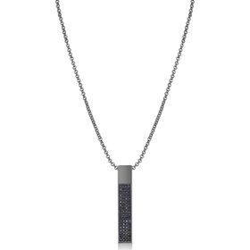 FRNCH FRJ30437-537-B Dikdörtgen Model Zirkon Taşlı Füme Renk Kadın Kolye