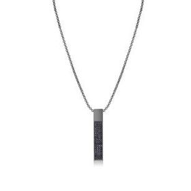 FRNCH FRJ30437-537-B Dikdörtgen Model Zirkon Taşlı Füme Renk Kadın Kolye