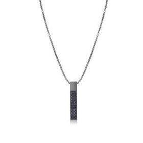 FRNCH FRJ30437-537-B Dikdörtgen Model Zirkon Taşlı Füme Renk Kadın Kolye