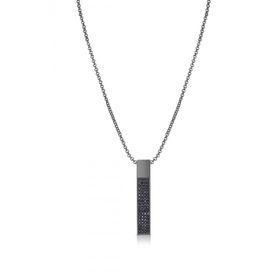 FRNCH FRJ30437-537-B Dikdörtgen Model Zirkon Taşlı Füme Renk Kadın Kolye