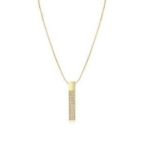 FRNCH FRJ30437-537-G Dikdörtgen Model Zirkon Taşlı Gold Renk Kadın Kolye