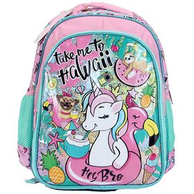 Frocx 42263 Unicorn Due Hawaii Açık Pembe İlkokul Çantası