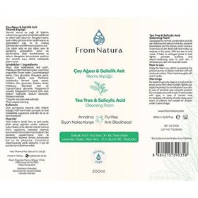 From Natura 200 ml Çay Ağacı ve Salisilik Asit Yıkama Köpüğü