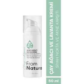 From Natura Çay Ağacı ve Lavanta Akne ve Siyah Nokta Karşıtı 50 ml Bakım Kremi