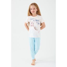 Frozen D4772-3 Vanilya Kız Çocuk Kısa Kol Pijama Takım