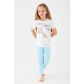 Frozen D4772-3 Vanilya Kız Çocuk Kısa Kol Pijama Takım