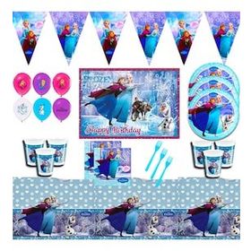 Frozen Elsa Karlar Ülkesi Afişli 24 Kişilik Doğum Günü Parti Malzemeleri Seti