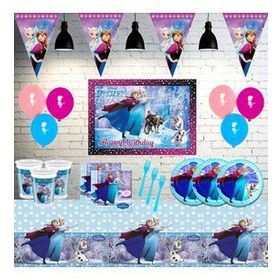 Frozen Elsa Karlar Ülkesi Afişli 24 Kişilik Doğum Günü Parti Malzemeleri Seti