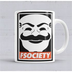 Fsociety Baskılı Porselen Kupa Bardak