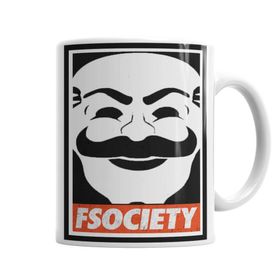Fsociety Baskılı Porselen Kupa Bardak
