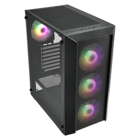 Fsp CMT 218 650W 80+ 4x120 mm Fixed RGB Fan Temperli Cam USB 3.0 Mesh ATX Mid-Tower Gaming Kasa