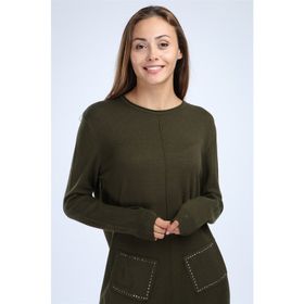 Ftz Women 20-470 Haki Cep Detaylı Kadın Tunik