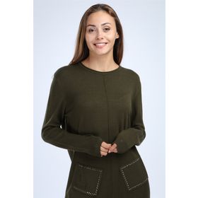 Ftz Women 20-470 Haki Cep Detaylı Kadın Tunik