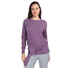 Ftz Women 20-570 Lila Kadın Önü İncili Bluz