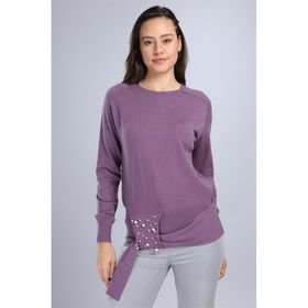 Ftz Women 20-570 Lila Kadın Önü İncili Bluz