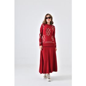 Ftz Women 20559 Etekli Bordo Kadın Takım