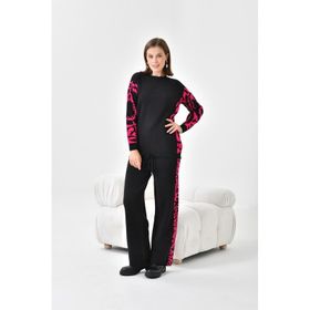 Ftz Women 20603 Siyah Fuşya Kadın Leoparlı İkili Takım