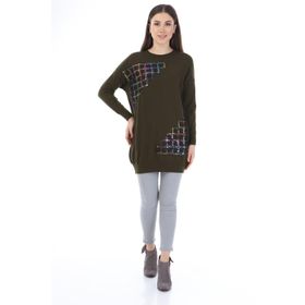 Ftz Women 21-1320 Haki Pul Payet Kadın Triko