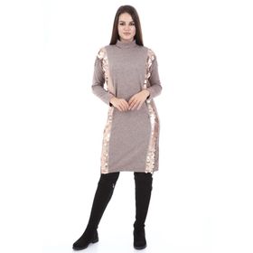 Ftz Women 21-1332 Bej Pul Payet Detay Kadın Tunik
