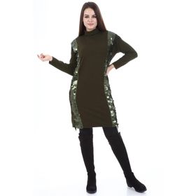 Ftz Women 21-1332 Haki Pul Payet Detay Kadın Tunik