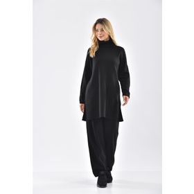 Ftz Women 21-6056 Siyah Kadın Tam Balıkçı İkili Takım