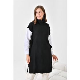 Ftz Women 21-6059 Siyah Kadın Gömlek Kol Tunik