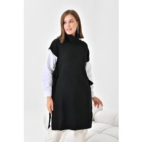 Ftz Women 21-6059 Siyah Kadın Gömlek Kol Tunik