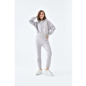 Ftz Women 30640 İki İp Düğme Detaylı Gri Kadın Takım