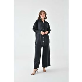 Ftz Women 30717 Siyah Kadın Modal Cepli Takım