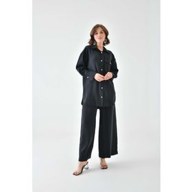 Ftz Women 30717 Siyah Kadın Modal Cepli Takım