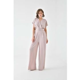 Ftz Women Beige 30724 Kadın Kemerli Tulum