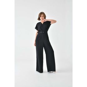 Ftz Women Siyah 30724 Kadın Kemerli Tulum