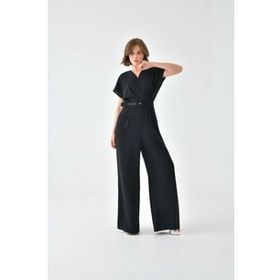 Ftz Women Siyah 30724 Kadın Kemerli Tulum
