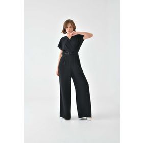 Ftz Women Siyah 30724 Kadın Kemerli Tulum