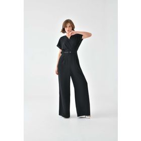 Ftz Women Siyah 30724 Kadın Kemerli Tulum