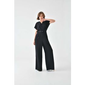 Ftz Women Siyah 30724 Kadın Kemerli Tulum
