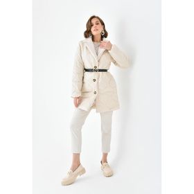 Ftz Women Taş RBN4067 Kadın Kürk Detay Kaban