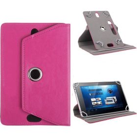 Fuchsia Alcatel 1T10 2020 10 inç Uyumlu 360° Dönebilen Standlı Kapaklı Universal Tablet Kılıfı