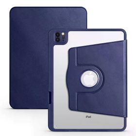 Fuchsia Apple iPad 10.2 2021 9. Nesil Termik Kalem Bölmeli Dönebilen Standlı Siyah Kılıf
