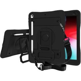 Fuchsia Apple iPad 10.2 8. Nesil Uyumlu Yeni Nesil Kalem Bölmeli Defender Silikon Tablet Kılıfı