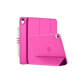 Fuchsia Apple iPad 10.9 inç 10.Nesil Uyumlu Smart Cover Standlı Katlanabilir Akıllı Tablet Kılıfı