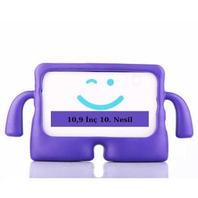 Fuchsia Apple İpad 10,9 İnç 10. Nesil Uyumlu İbuy Standlı Yumuşak Eğlenceli Çocuk Tablet Kılıfı
