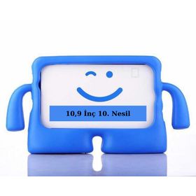 Fuchsia Apple İpad 10,9 İnç 10. Nesil Uyumlu İbuy Standlı Yumuşak Eğlenceli Çocuk Tablet Kılıfı