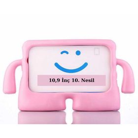 Fuchsia Apple İpad 10,9 İnç 10. Nesil Uyumlu İbuy Standlı Yumuşak Eğlenceli Çocuk Tablet Kılıfı