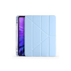 Fuchsia Apple iPad Air 10.9 2020 Tri Folding Kalemlikli Smart Standlı Kılıf