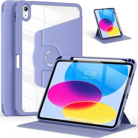 Fuchsia Apple iPad Air 10.9 2022 10. Nesil Uyumlu 360° Dönebilen Standlı Pino Tablet Kılıfı