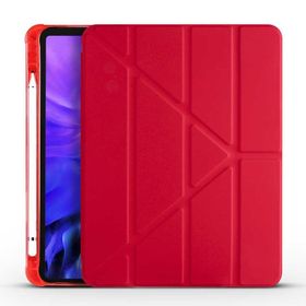 Fuchsia Apple iPad Air 10.9 2022 5. Nesil Uyumlu Kalemlikli Katlanabilen Standlı Akıllı Tablet Kılıfı