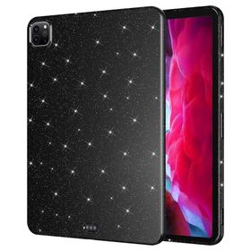 Fuchsia Apple iPad Pro 11 2018 Uyumlu Siyah Işıltılı Tablet Kılıf